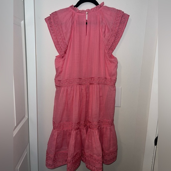 Veronica Beard - $598 Keely Pink Dark Peony Mini Dress Size 4 - Like NEW! - Picture 13 of 14